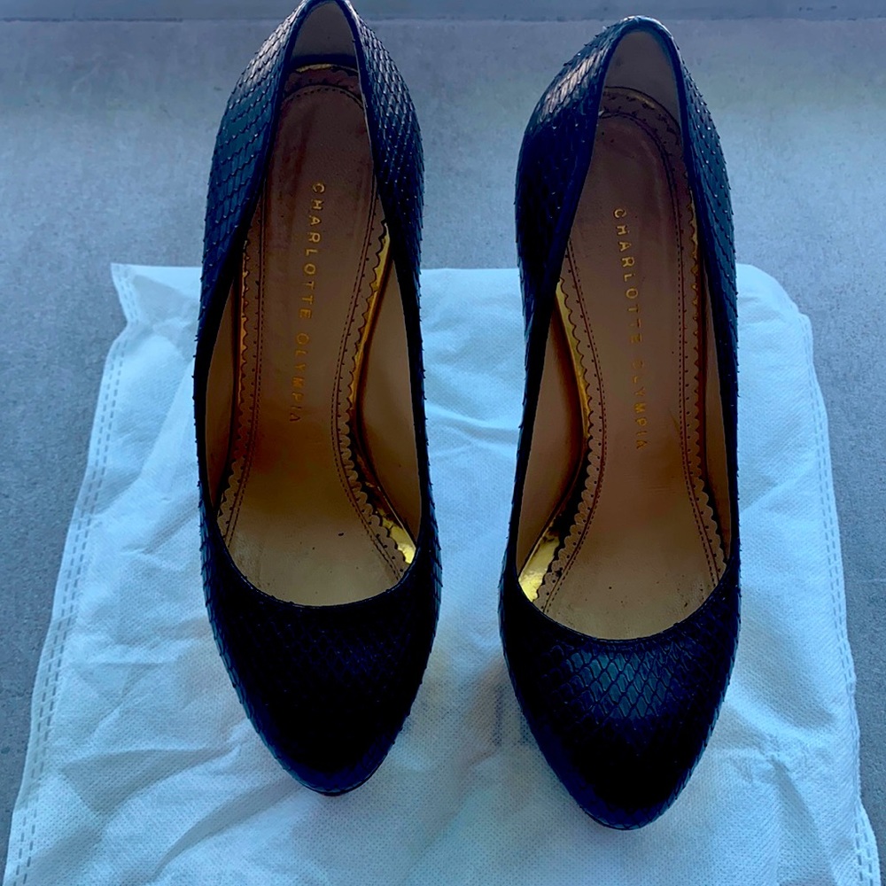 Charlotte Olympia Python heels